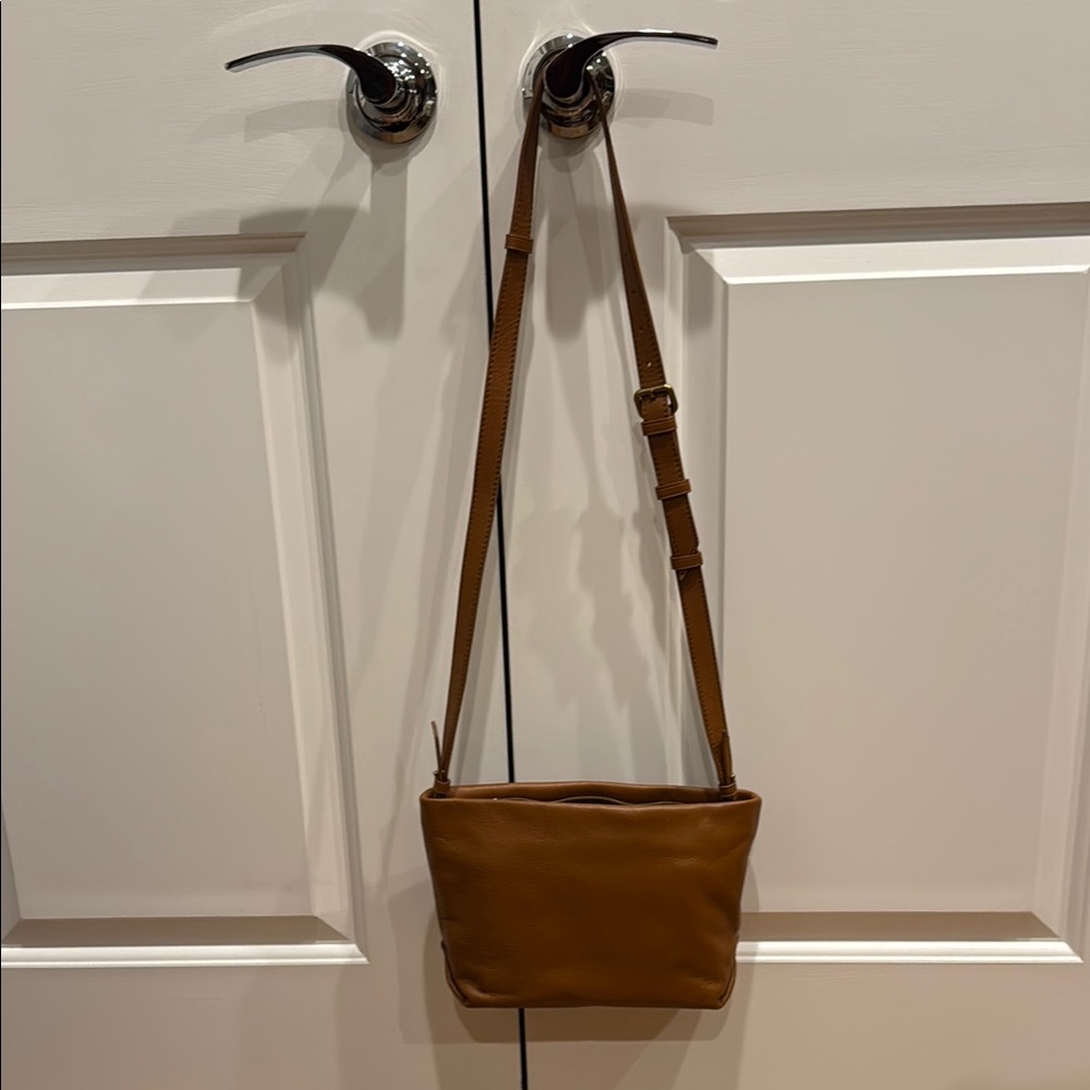 J Crew Brown Leather Crossbody Bag